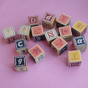 Vintage Wooden Blocks Children's Blocks
